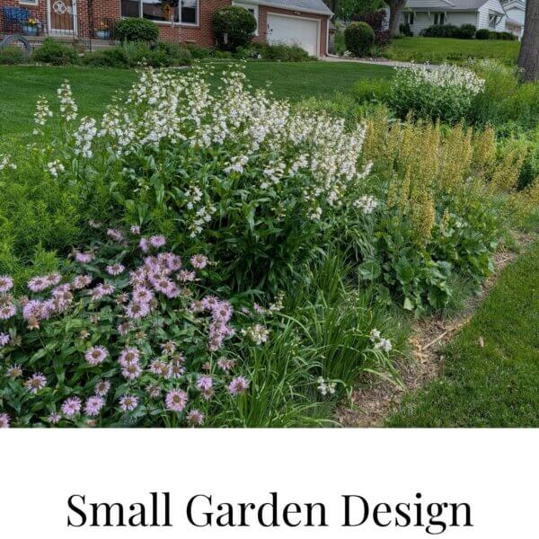 Small garden design booklet cover image if island flower bed